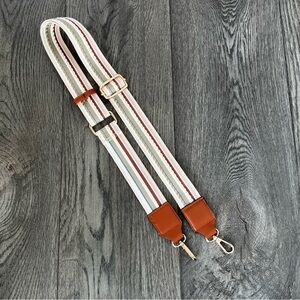 Striped Multicolored Canvas Adjustable Bag Strap
